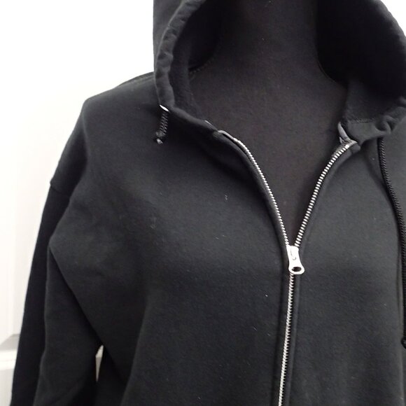 Fruit of the Loom Black Mens Zip Up Hoodie Size Large - Picture 3 of 3